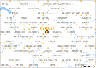 map of Veillet