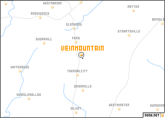 map of Vein Mountain