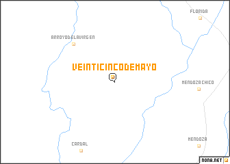 map of Veinticinco de Mayo