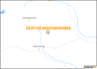 map of Veintiocho de Noviembre
