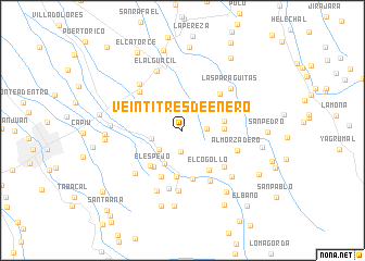 map of Veintitres de Enero