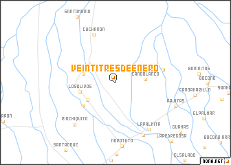 map of Veintitres de Enero