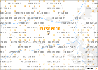 map of Veitsbronn