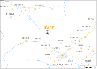 map of Vejce