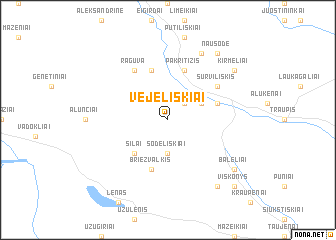 map of Vėjeliškiai