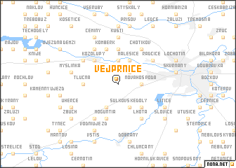 map of Vejprnice