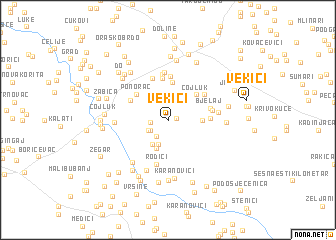 map of Vekići