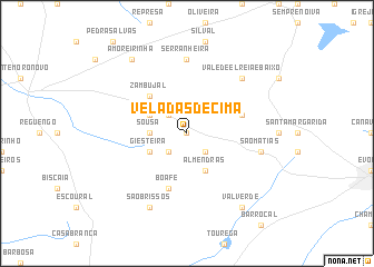 map of Veladas de Cima