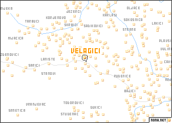 map of Velagići
