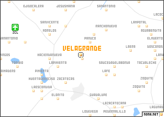 map of Vela Grande