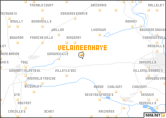 map of Velaine-en-Haye
