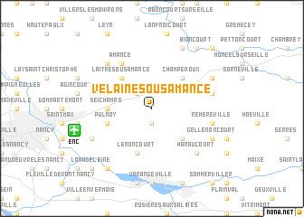 map of Velaine-sous-Amance