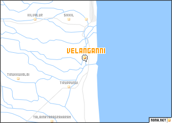 map of Velānganni