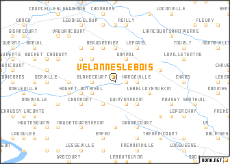 map of Vélannes-le-Bois