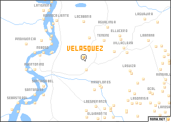 map of Velásquez