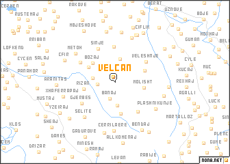 map of Velçan