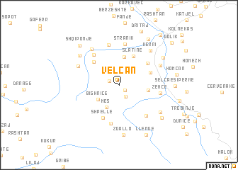 map of Velçan