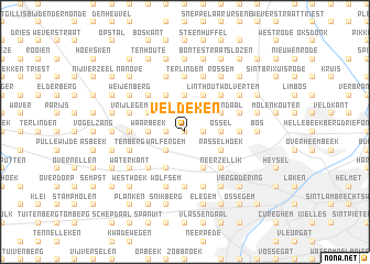 map of Veldeken