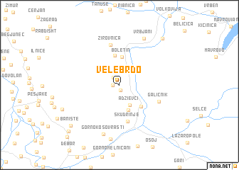 map of Velebrdo