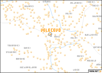 map of Velečevo