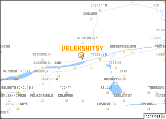 map of Velekshitsy