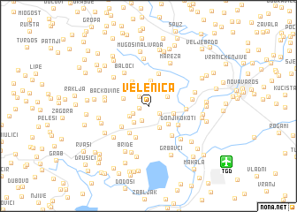 map of Velenica