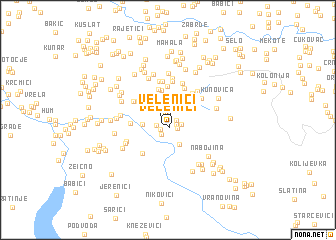 map of Velenići