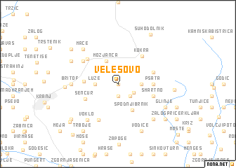 map of Velesovo