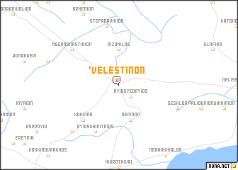map of Velestínon