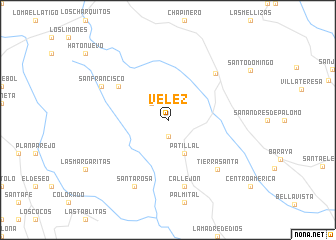 map of Vélez