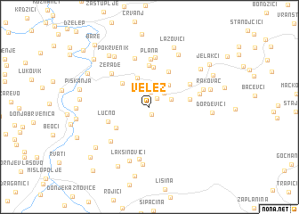 map of Velež