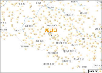 map of Velići