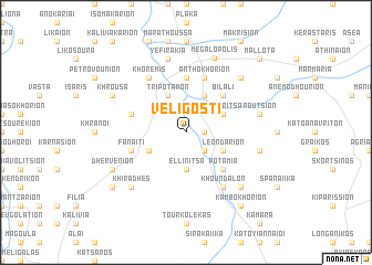 map of Veligostí