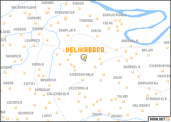 map of Velika Bara