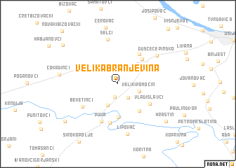 map of Velika Branjevina