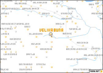 map of Velika Buna