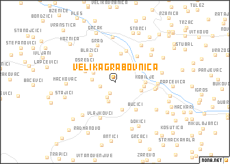 map of Velika Grabovnica