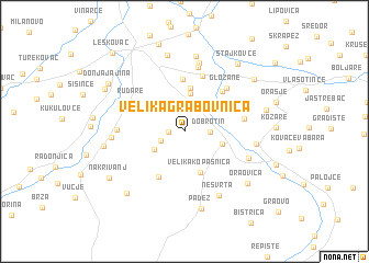 map of Velika Grabovnica