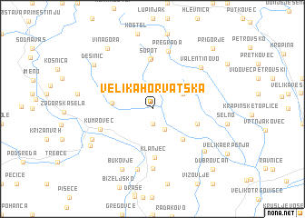 map of Velika Horvatska