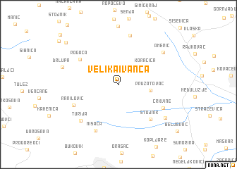 map of Velika Ivanča