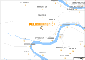 map of Velika Kamenica