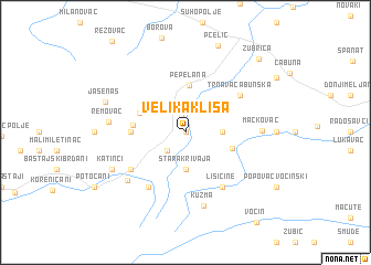 map of Velika Klisa