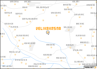 map of Velika Krsna