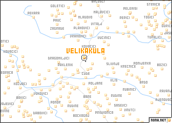 map of Velika Kula