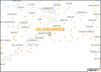 map of Velika Lomnica