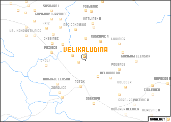 map of Velika Ludina