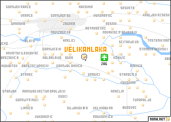 map of Velika Mlaka