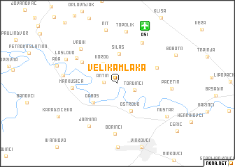 map of Velika Mlaka