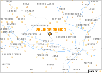 map of Velika Pirešica