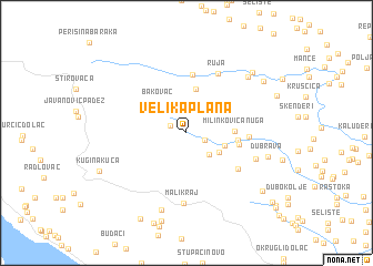 map of Velika Plana